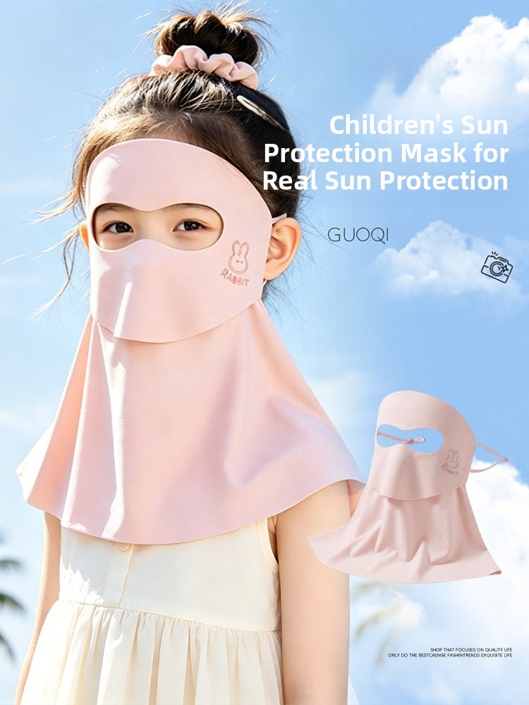 Kids Face Mask - Kinder Outdoor Sonnenschutz Gesichtsmaske Integrierter Vollgesichts-Halsschutz