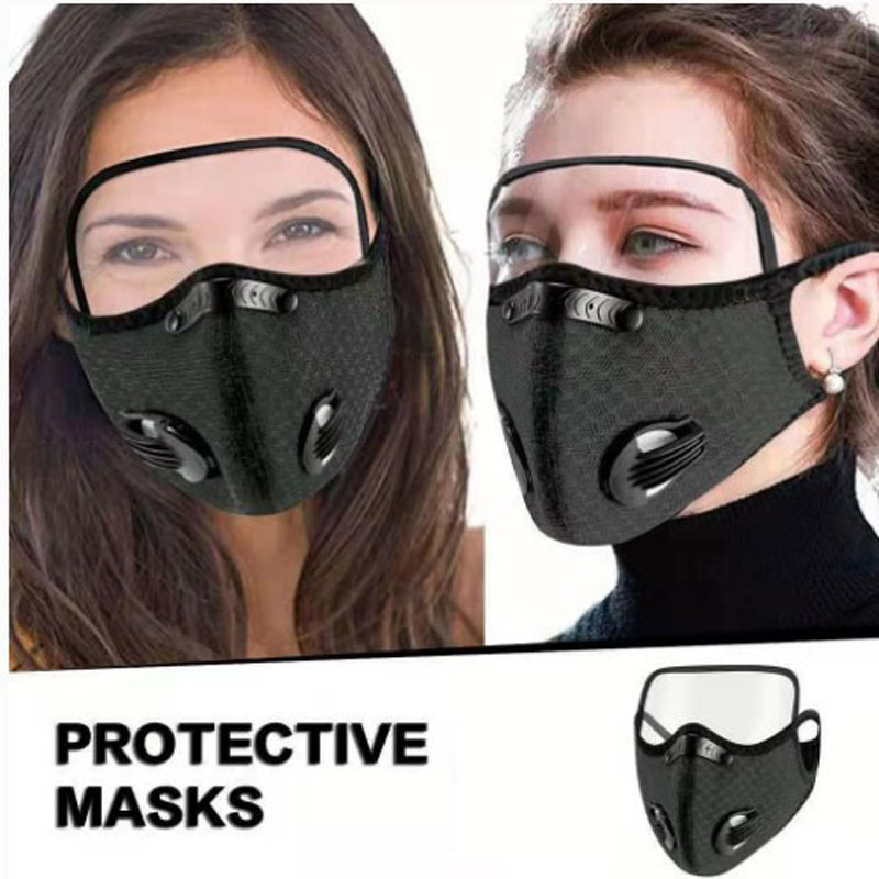 Dust Mask Construction - Fahrrad-Gesichtsmaske, sportlich, waschbar, wiederverwendbar, mit Filter,