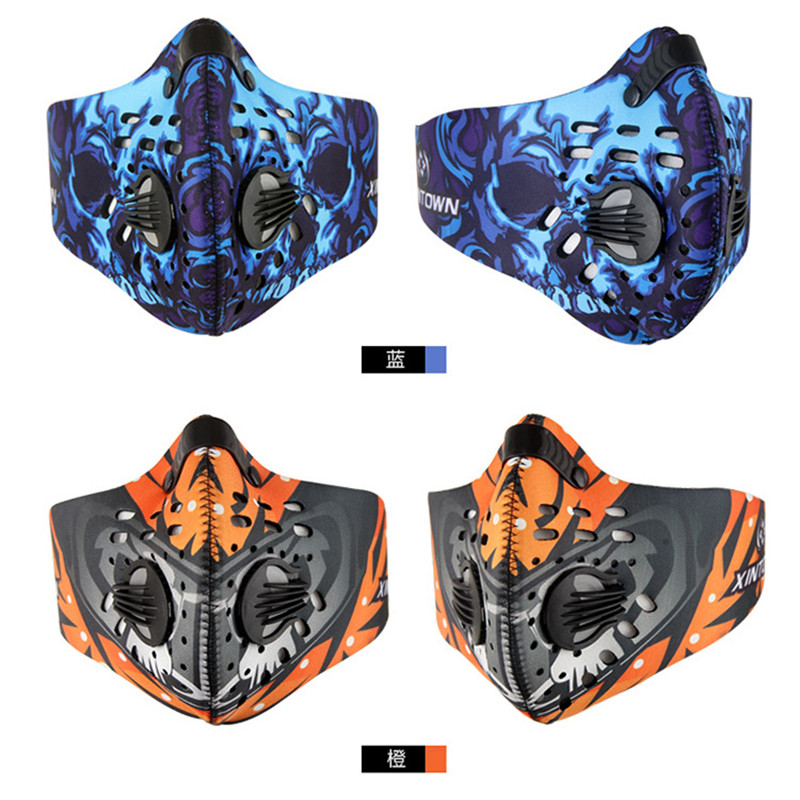 Respirator Half Face - Q331 Fahrrad-Gesichtsmaske Sportliche Atmungsaktive Kohlefilter-Gesichtsmaske Fahrrad-Staub-Schutzmaske