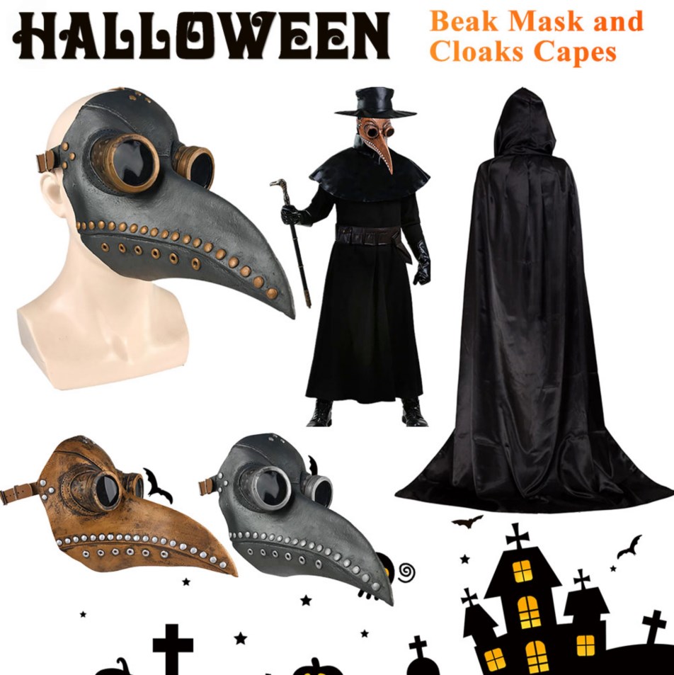 Disposable Surgical Mask - Neue Halloween-Maske und Umhang Steampunk Pest