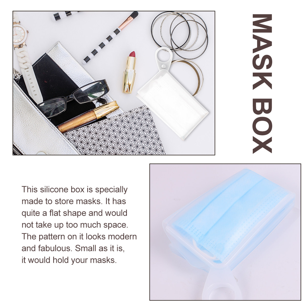 2 Stück flache Silikon-Aufbewa – Face Mask Storage Box Bewertung und Preis