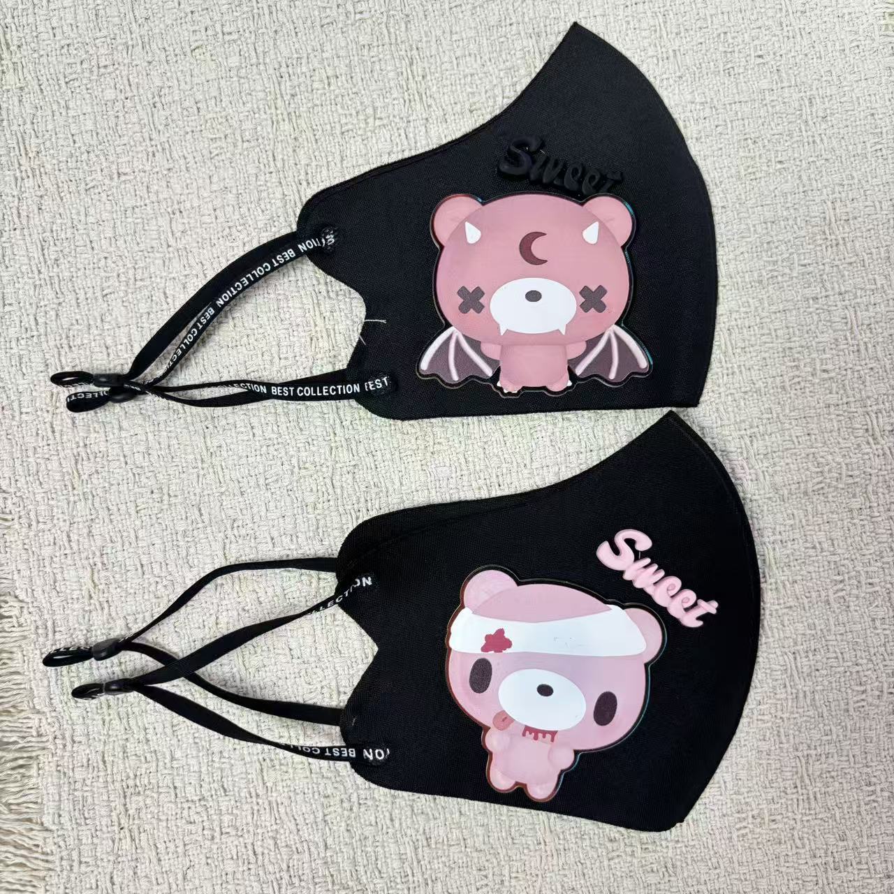 Niedliche Cartoon-Bär-Stoff-Ge – Cloth Face Mask Washable Bewertung und Preis