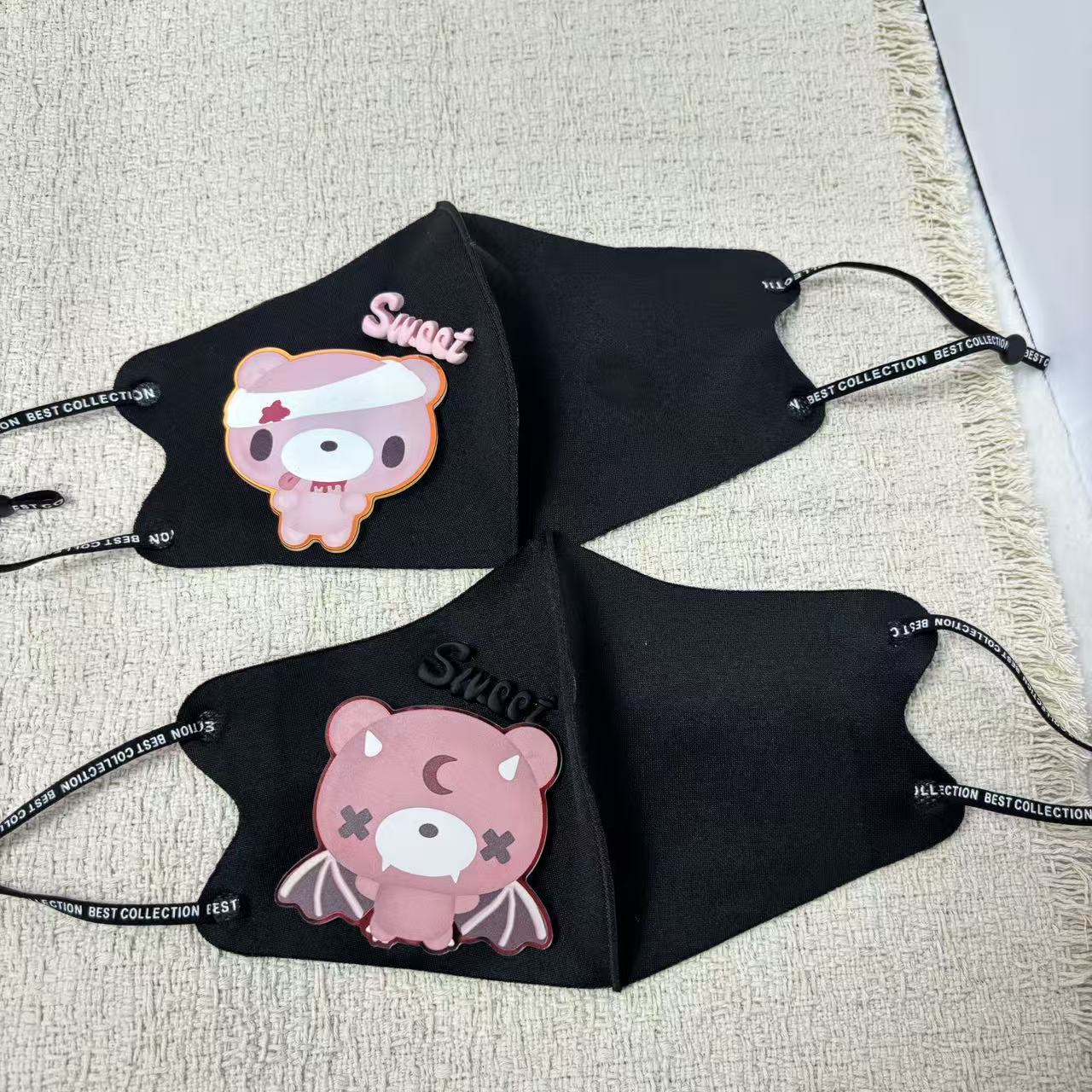 Niedliche Cartoon-Bär-Stoff-Ge – Cloth Face Mask Washable Bewertung und Preis
